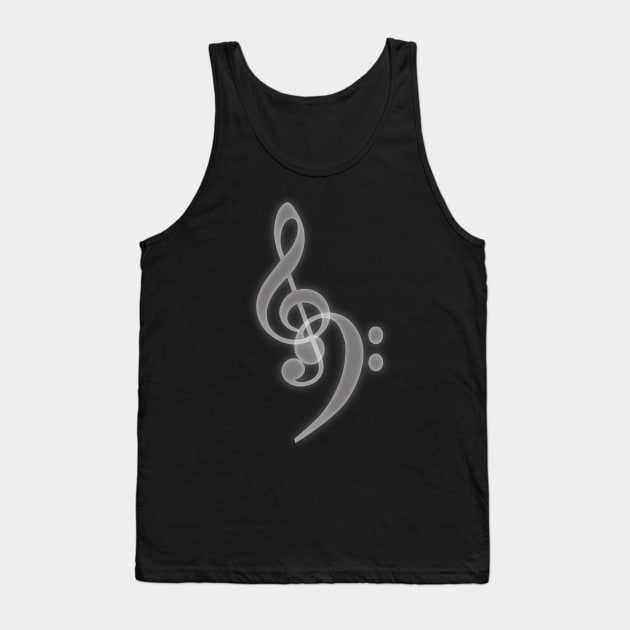 Music - Treble and Bass Clef Tank Top by surfsprite
